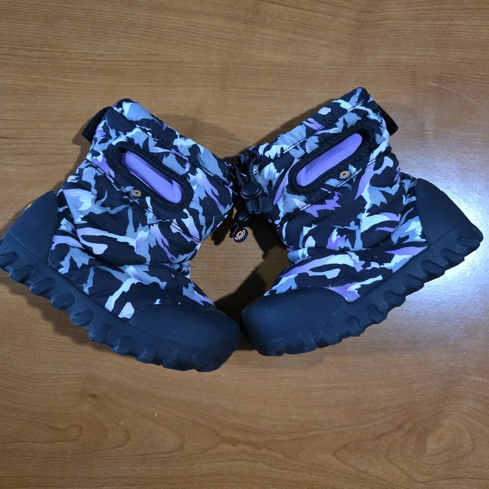 Bogs Kids Rain & Snow Boots Black Gray Purple